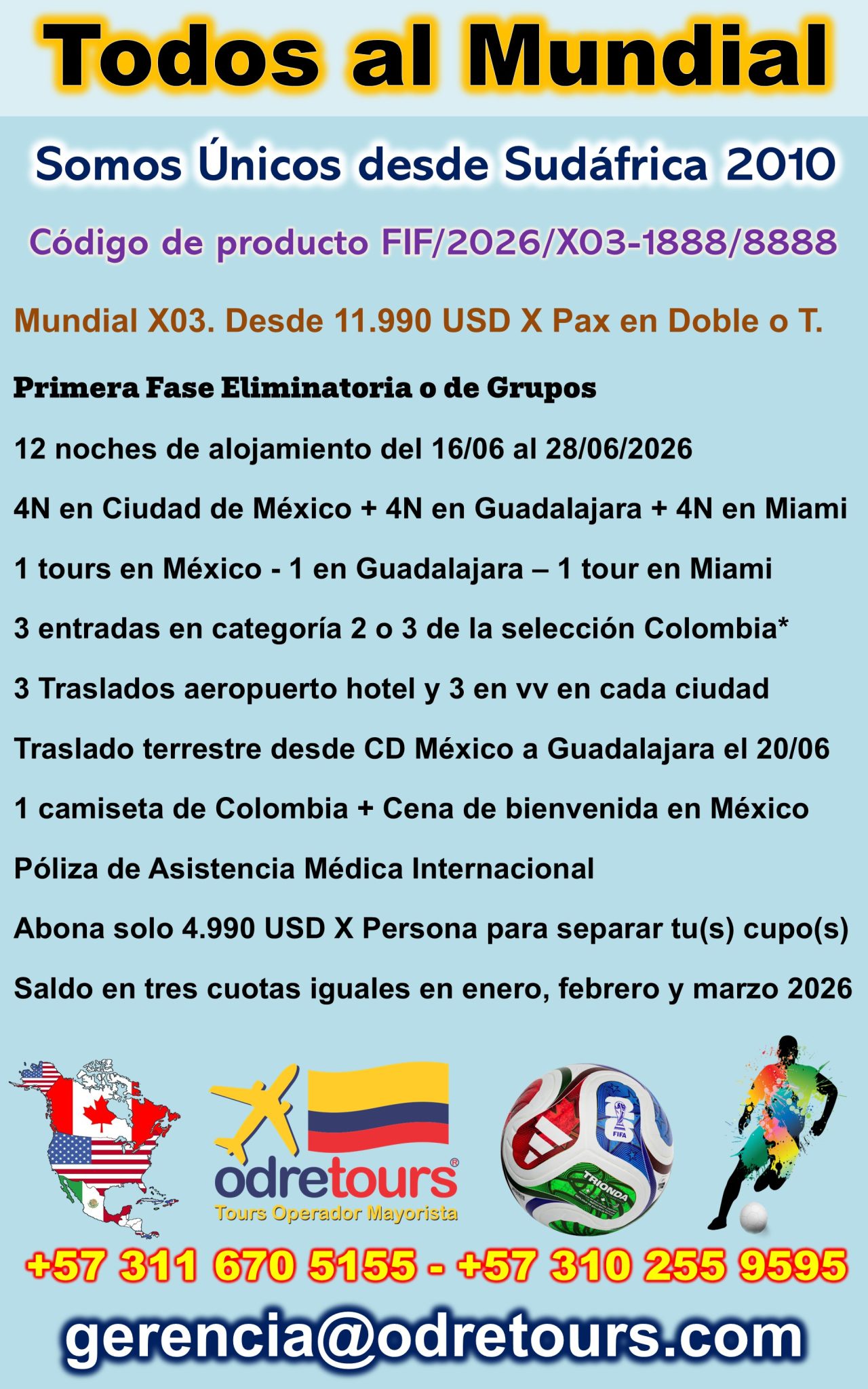 planes todo incluido al mundial